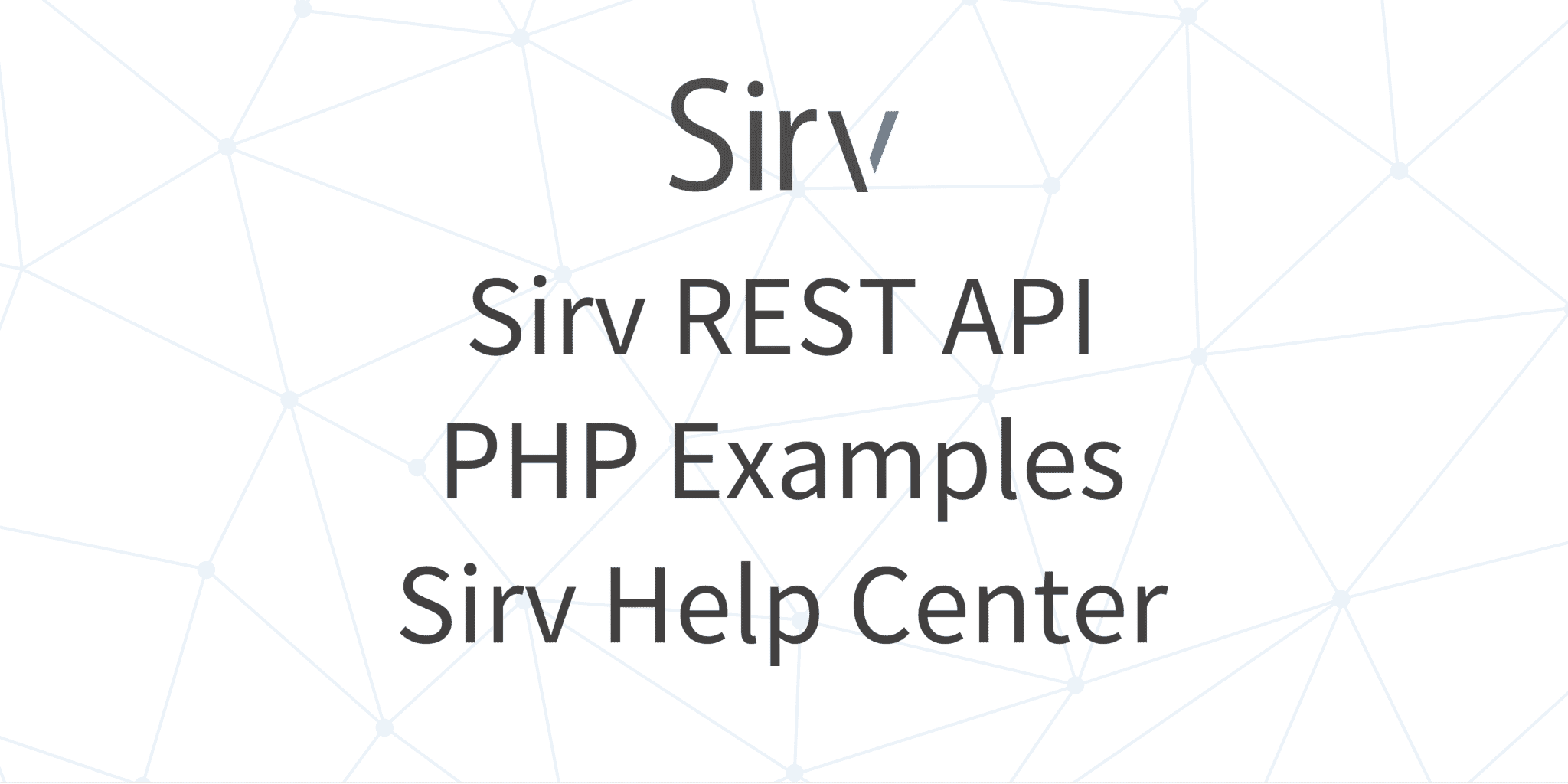 Sirv REST API PHP Examples Sirv Help Center